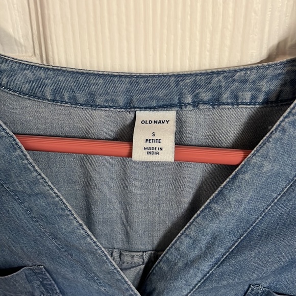 Chambray oldnavy long sleeve romper - Picture 2 of 5